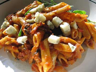 Penne with Fennel, Tomato Sauce and Blue Cheese | Lisa's Kitchen | Vegetarian Recipes | Cooking ...