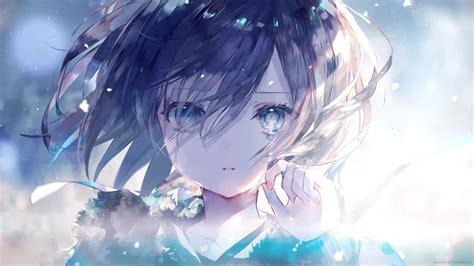 Winter Anime Girl Crying In The Snow Live Wallpaper - MoeWalls