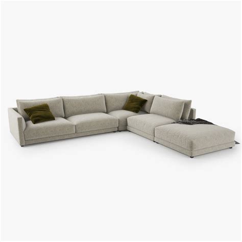 Poliform Bristol Sectional Sofa 3D Model | FaceQuad