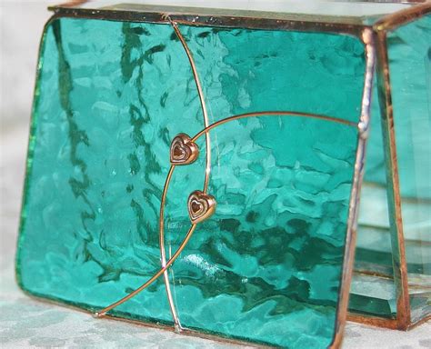 Stained Glass Jewelry Box Green 3x4 w/ a Pewter-cast Copper | Etsy | Glass jewelry box, Stained ...