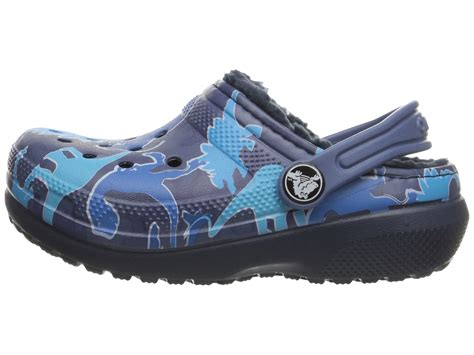 Crocs Kids Classic Lined Graphic Clog (Toddler/Little Kid) Blue Camo - Zappos.com Free Shipping ...