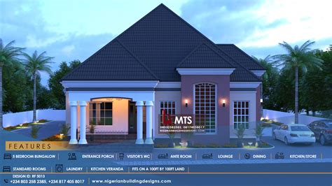 5 Bedroom Bungalow – NIGERIAN BUILDING DESIGNS