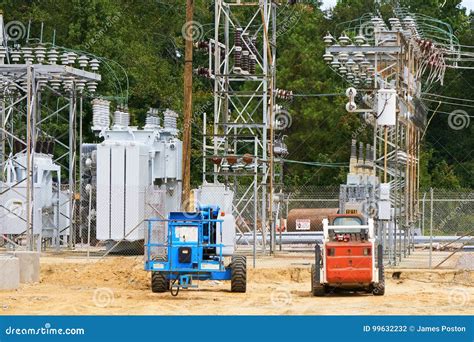 A Power Substation Under Construction Stock Photo - Image of generation ...