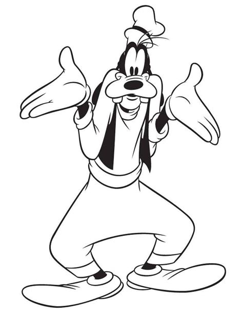 Goofy Coloring Pages Printable | Disney coloring pages, Cute coloring pages