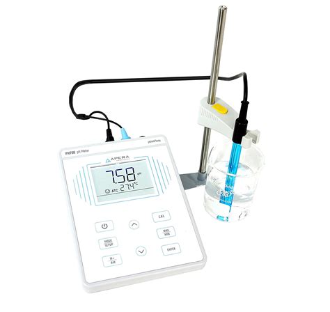 Apera Instruments PH700 Benchtop Lab pH Meter, 0.01 pH Accuracy, 1-3 Points Auto Calibration, 3 ...