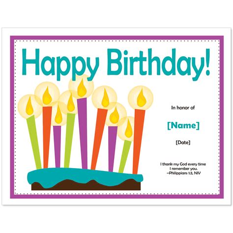 Happy Birthday Certificate Printable Free - Printable Word Searches