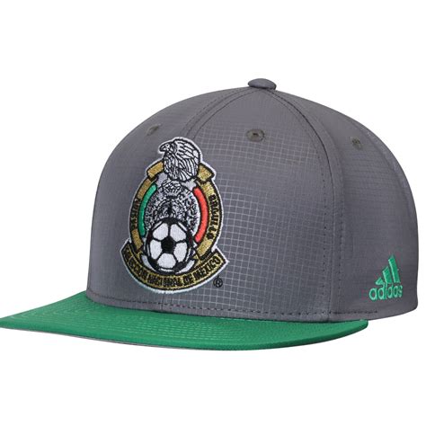 adidas Mexico National Team Gray/Green Snapback Adjustable Hat