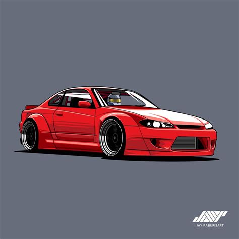 JDM Legends Car Silvia S15 Red Instan Download.png.jpeg.svg - Etsy