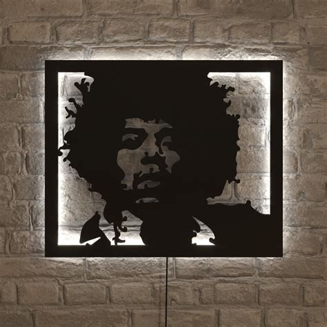 Jimi Hendrix Plug in Wall Sconce Pop Culture Wall Art - Etsy