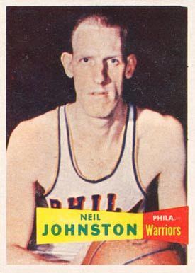 Neil Johnston played center for the Golden State Warriors. He was 6'8" and weighed 210 pounds ...