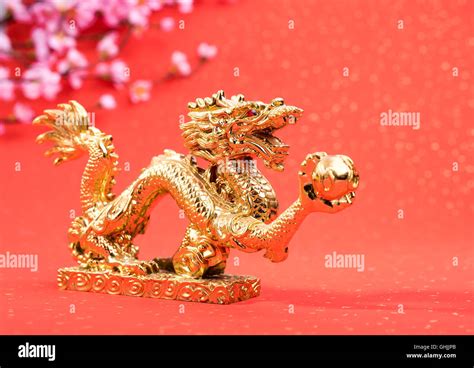 New year decoration with dragon art Stock Photo - Alamy