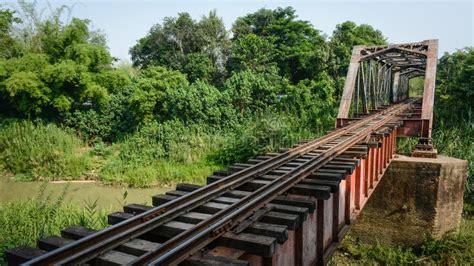 Landscape Photo of Railway Bridge in Countryside of Myanmar, April-2017 ...