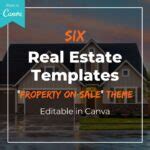 Six Real Estate Canva Editable Templates 99designstore