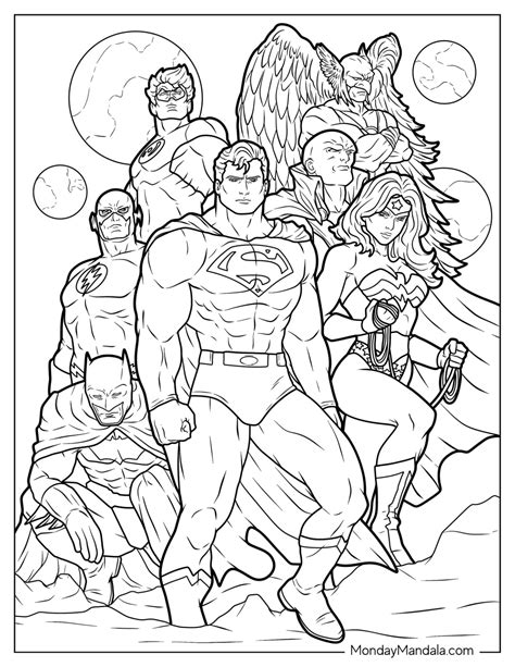 22 Justice League Coloring Pages (Free PDF Printables)