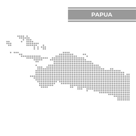 Premium Vector | Dotted map of Papua is a province of Indonesia