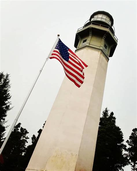 Grays Harbor Lighthouse located along the coast in the seaside city of ...