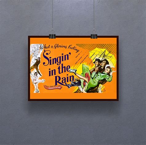 Singin' in the Rain 1952 Poster American Musical Romantic Comedy Film ...