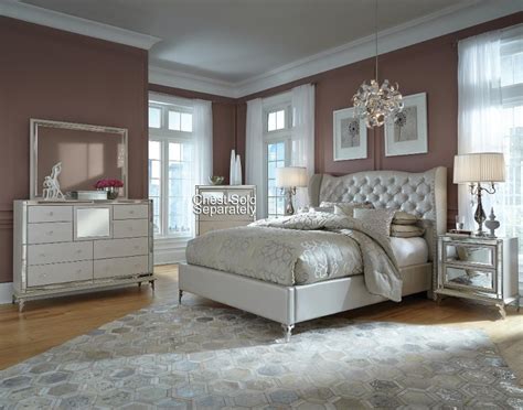 Hollywood Pearl White 4 Piece King Bedroom Set | RC Willey Furniture Store