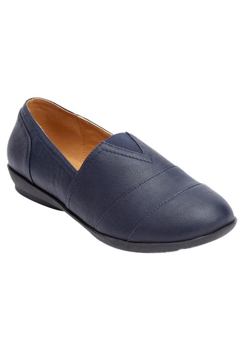 Comfortview Women's Wide Width The Amelia Flat Shoes - Walmart.com