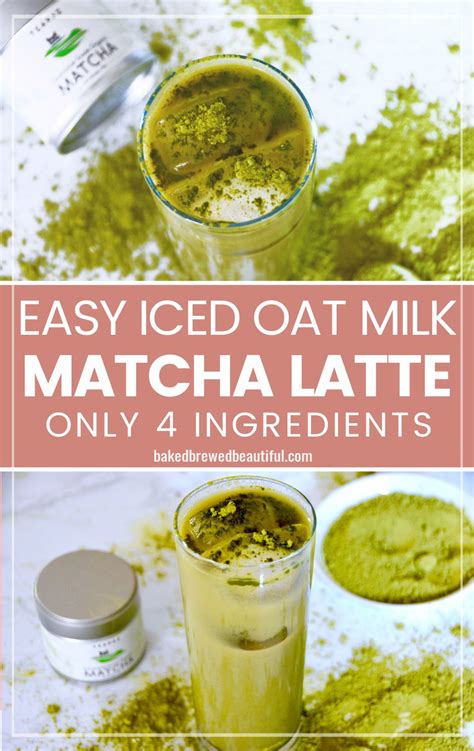 Iced Oat Milk Matcha Latte Recipe — Only 4 Ingredients | Recipe | Matcha latte recipe, Iced ...
