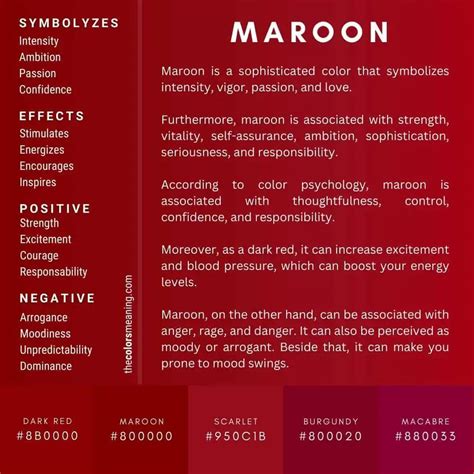 Meaning of the Color Maroon and Its Symbolism (+70 Colors)