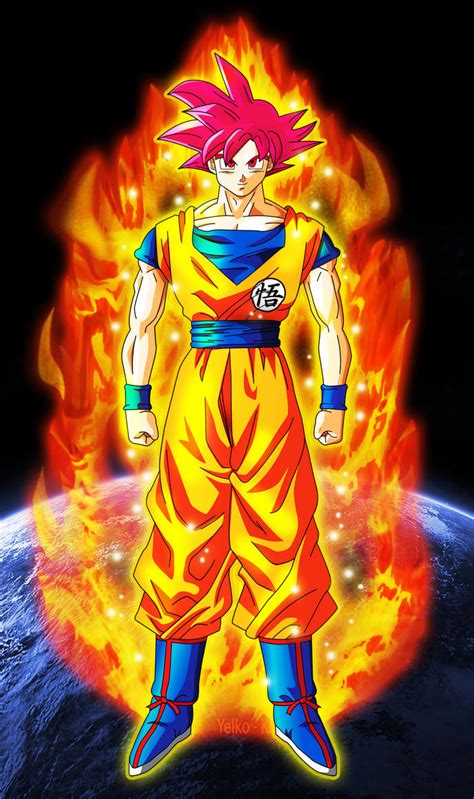 Goku Super Saiyan God DBZ 2013 by XYelkiltroX on DeviantArt