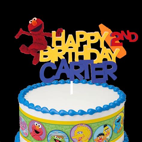 Elmo Birthday Cake Topper Elmo Caketopper Elmo Centerpiece | Etsy