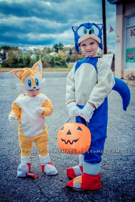 Cutest Sonic and Tails Homemade Costume