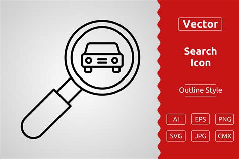 Vector Search Outline Icon Graphic by Muhammad Atiq · Creative Fabrica