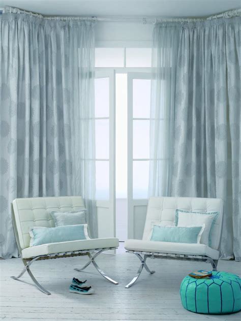 Blue Valances For Living Room | Window Treatments Design Ideas