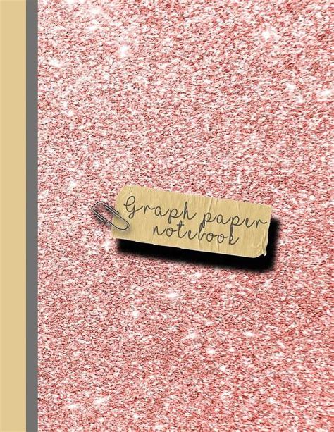 Graph Paper Notebook: Large Sparkle Glitter School Graph Paper Ruled Notebook for Girls and ...