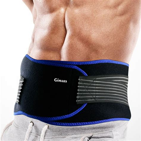 Gimars Lumbar Brace Lower Back Support Strap Decompression Elastic Back ...