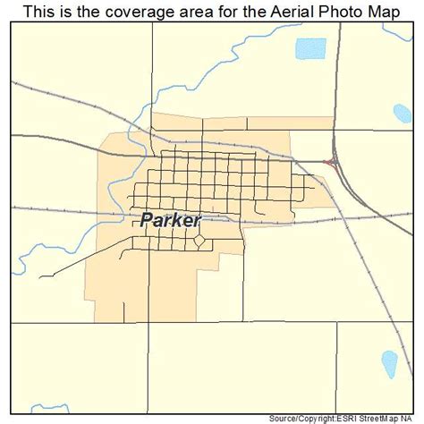 Aerial Photography Map of Parker, SD South Dakota