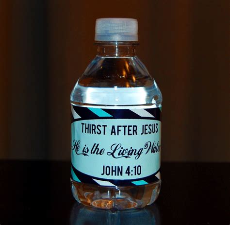 Christian Water Bottle Labels | Easter Basket Re-Label: Thirst For The Living Water | Church ...