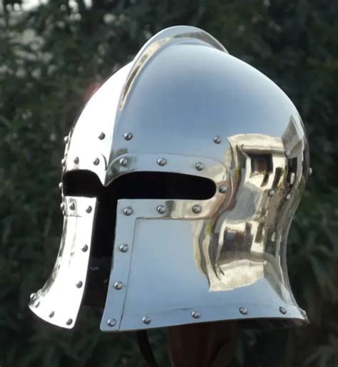 MEDIEVAL HELMET SCA LARP Barbuta Replica Great Knight Templar Wearable Armor $143.91 - PicClick