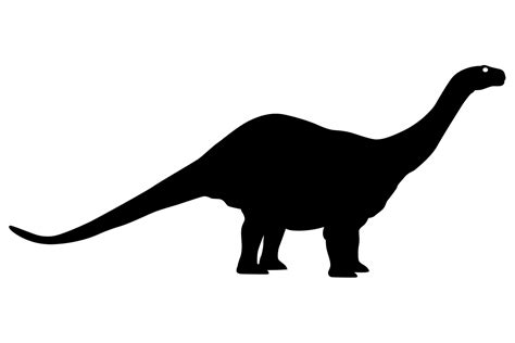 Brontosaurus Dinosaur Silhouette Graphic by iDrawSilhouettes · Creative Fabrica