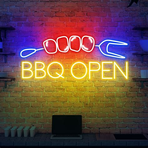 BBQ Open Neon Sign Business Led Light - NeonGrand