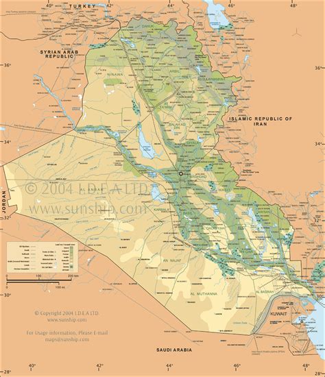 Map of Iraq - The Middle East - Information