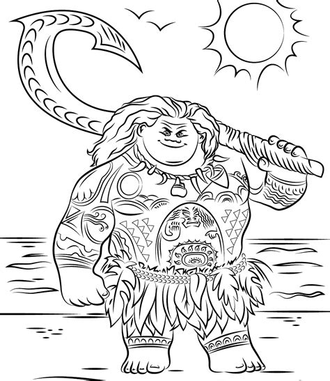 Moana Coloring Pages To Print at GetColorings.com | Free printable ...