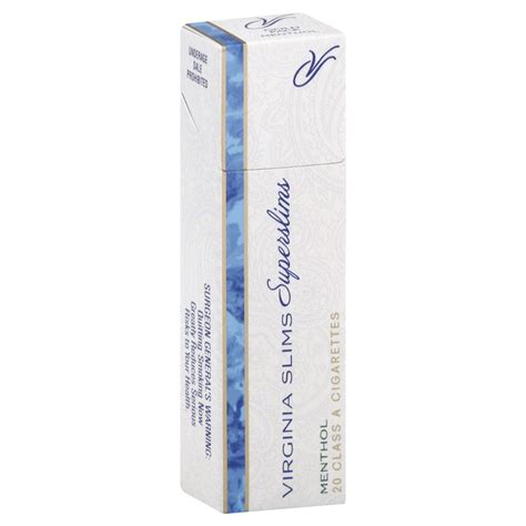 Virginia Slims Super Slims Menthol Light Cigarettes 1 Purse Pack