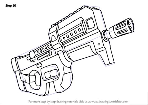 Coloring Pages Fortnite Guns : Ray Gun Drawing | Free download on ClipArtMag / How to make a ...