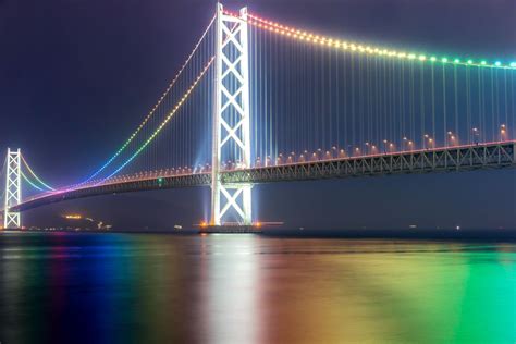 Pearl Bridge by Ryu K, via 500px | Suspension bridge, Mackinac bridge ...