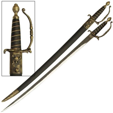 Steel Pirates of the Caribbean Sword Scabbard Cosplay Prop Costume Real | Sword, Saber sword ...