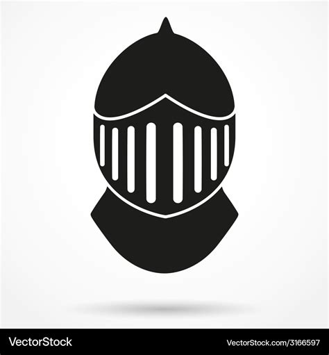 Silhouette symbol of knights helmet Royalty Free Vector