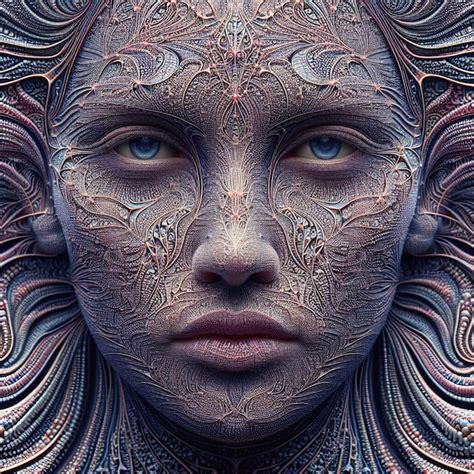 Premium AI Image | Face of Fractal Patterns