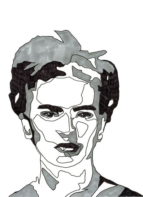 Black White Frida Kahlo Poster Printable Drawing Original | Etsy in 2021 | Celebrity art ...