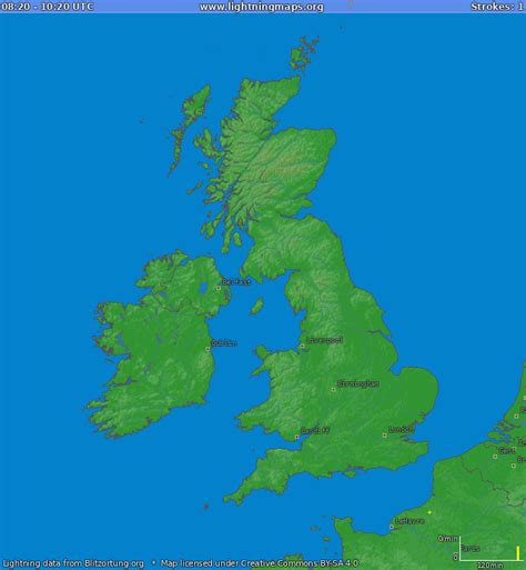 UK Lightning Map (strikes, thunder)