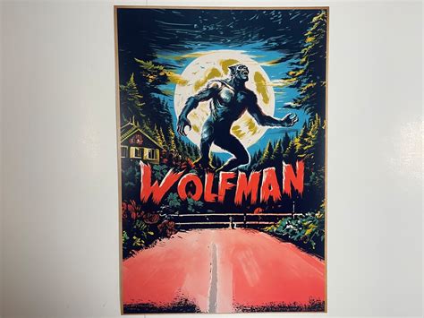 Monster Poster the Wolf Man Classic Monsters Vintage Style Art - Etsy