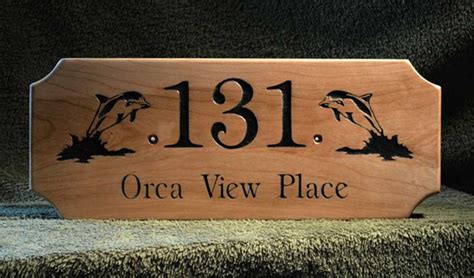 Wood Address Signs - Sandscript Designs