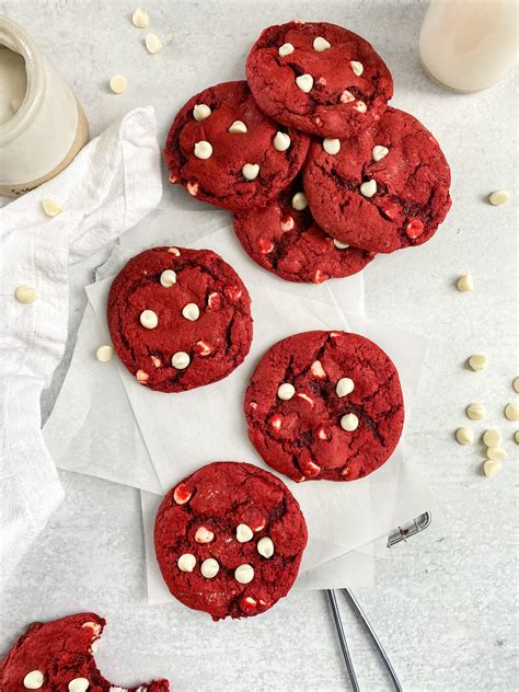 Red Velvet Cake Mix Cookies - Caitlin's Table